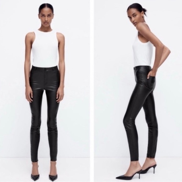 •HP• Zara High Waisted Faux Leather Leggings - Picture 10 of 10